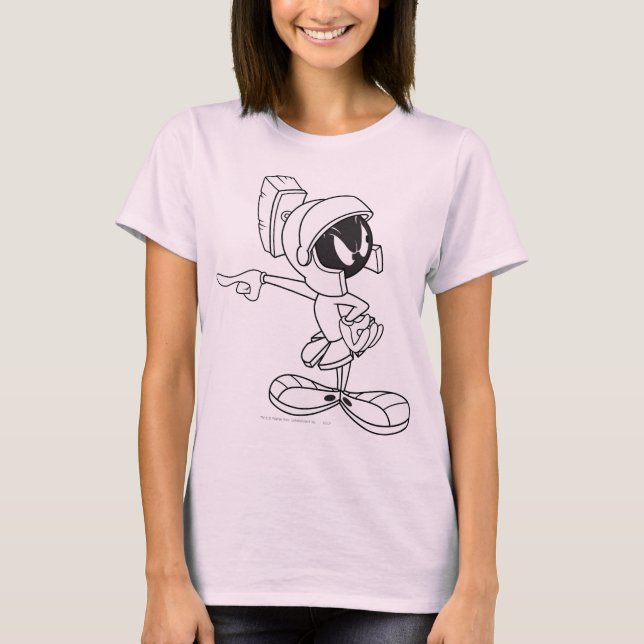 T-shirts MARVIN, O MARTIAN™ Apontando (Frente)