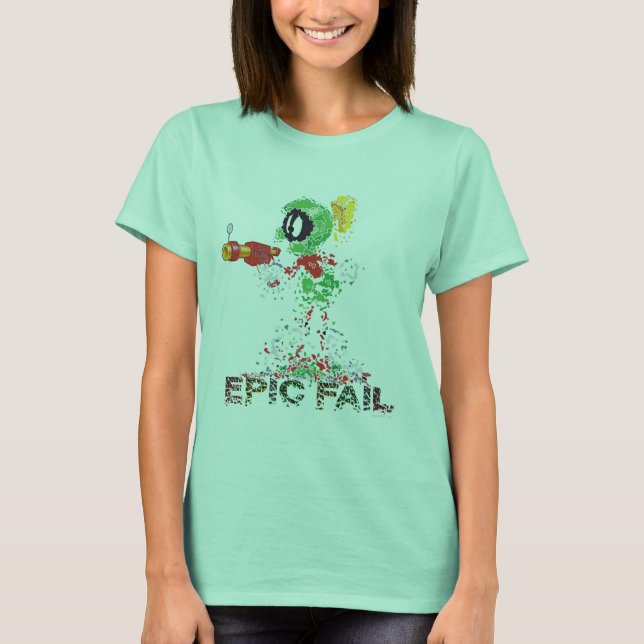 T-shirts MARVIN, O MARTIAN™ Epic Fail (Frente)