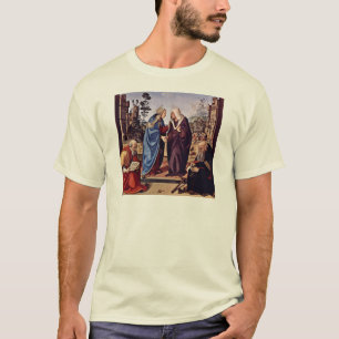 T-shirts Mary e St. Elizabeth São Nicolau e St. Anthon