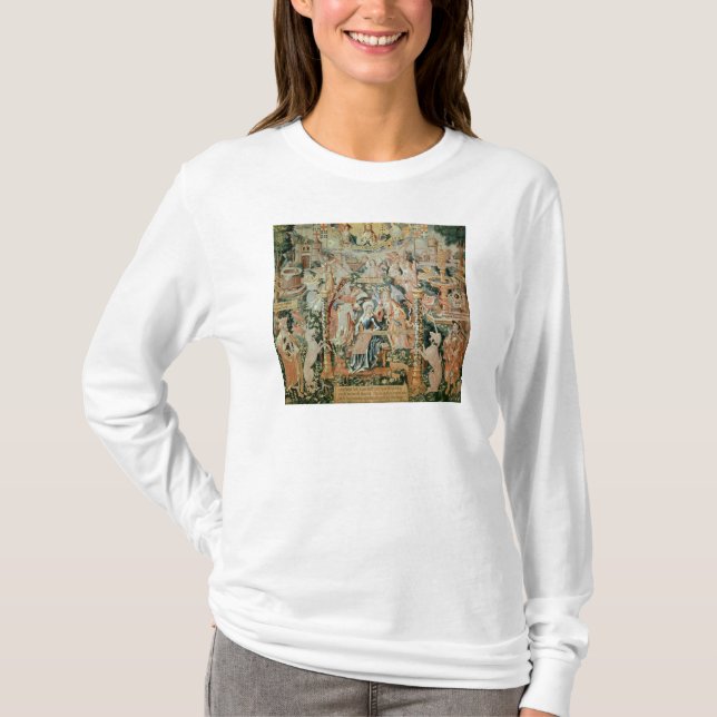 T-shirts Mary no templo, cenas da vida do (Frente)