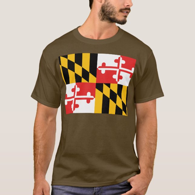 T-shirts Maryland Flag (Frente)