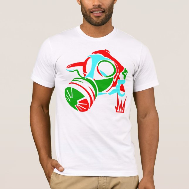 T-shirts Máscara de gás de Konflict (Frente)