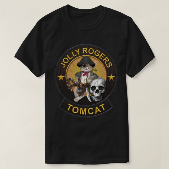 T-shirts Mascote Roger alegre 2 de F-14 Tomcat (Frente do Design)