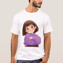 T-Shirts masculinas de menina confiante