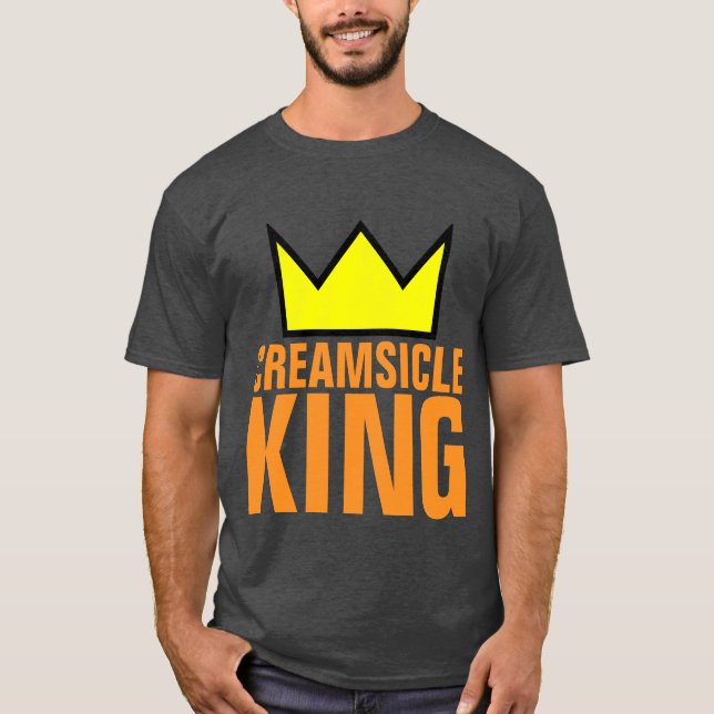 T-Shirts masculinas do rei cremoso (Frente)