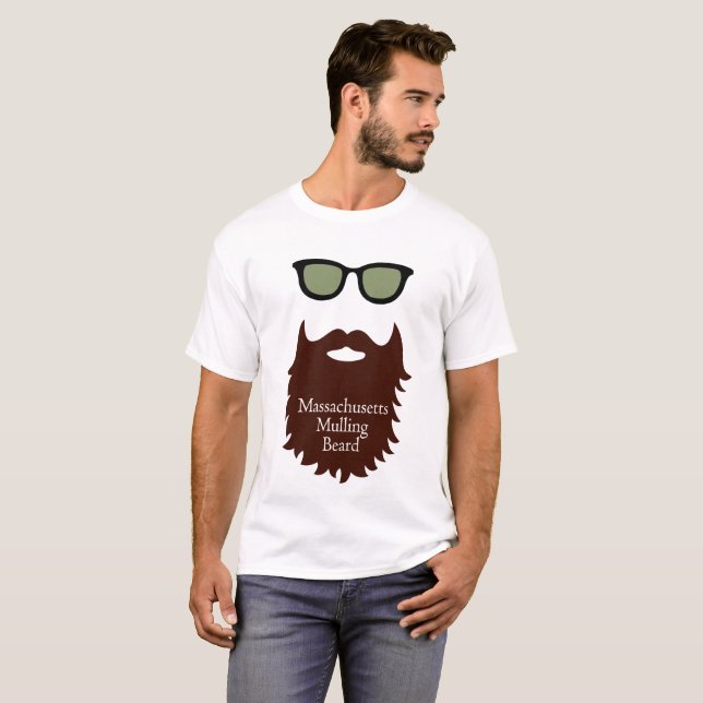 T-shirts Massachusetts Mulling Beard (Frente Completa)