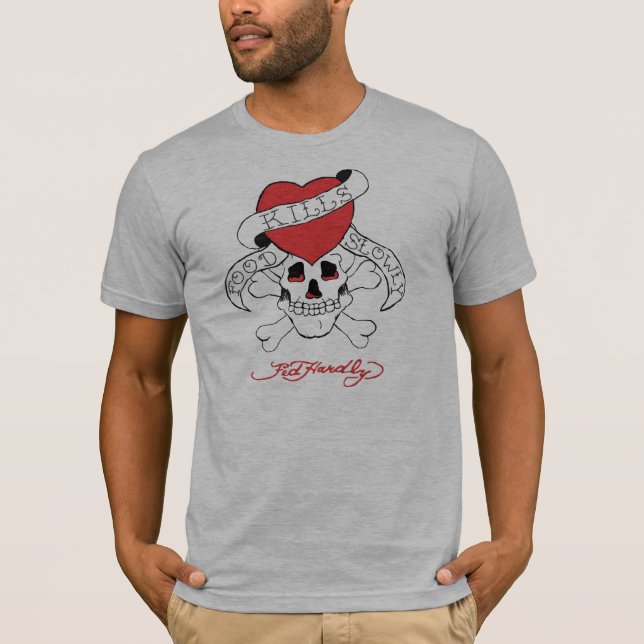 T-shirts Matares da comida lentamente - personalizado (Frente)