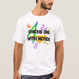 T-shirts matemática da escavação dos pintinhos