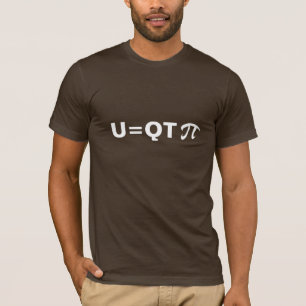 T-shirts Matemática de U = de Q T pi