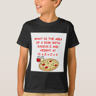 T-shirts matemática e pizza