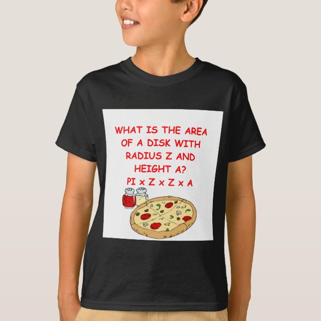 T-shirts matemática e pizza (Frente)