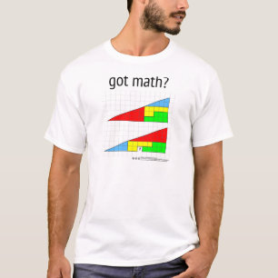 T-shirts Matemática obtida quebra-cabeça quadrado faltant
