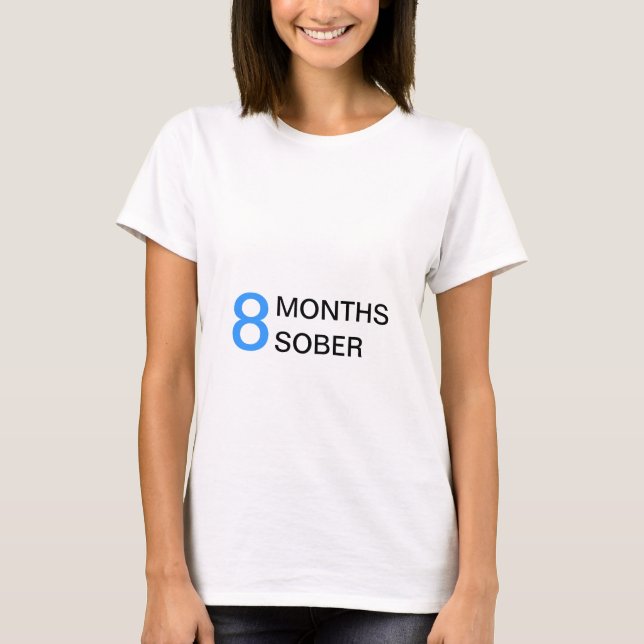 T-shirts Maternidade com Sobre 8 meses (Frente)