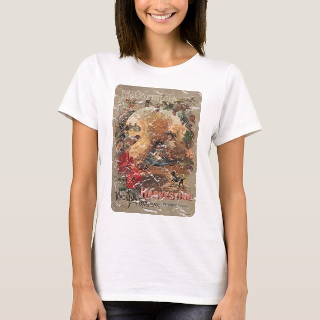 T-shirts McCormick Harvesting-1873 - angustiado (Frente)