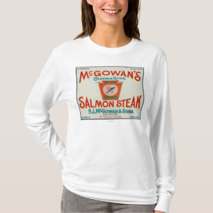 T-shirts McGowan, Washington - etiqueta Salmon trapezóide