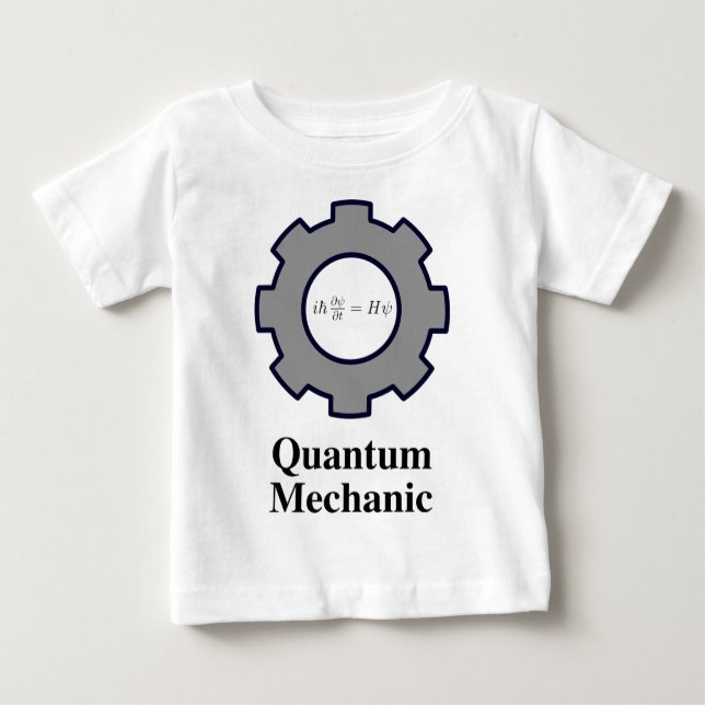 T-shirts mecânico de quantum, equação de Schrodinger (Frente)