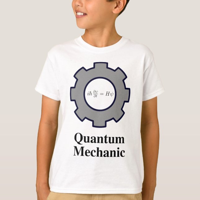 T-shirts mecânico de quantum, equação de Schrodinger (Frente)
