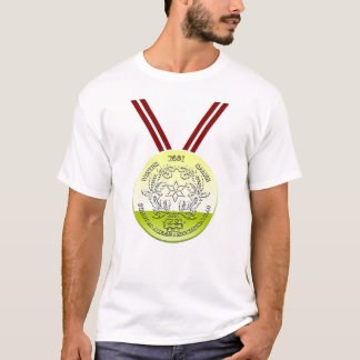 T-shirts Medalha Dourado dos jogos do inverno de SAA