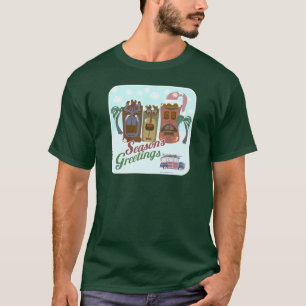 T-shirts Médio de Natal do século de Natal Tiki