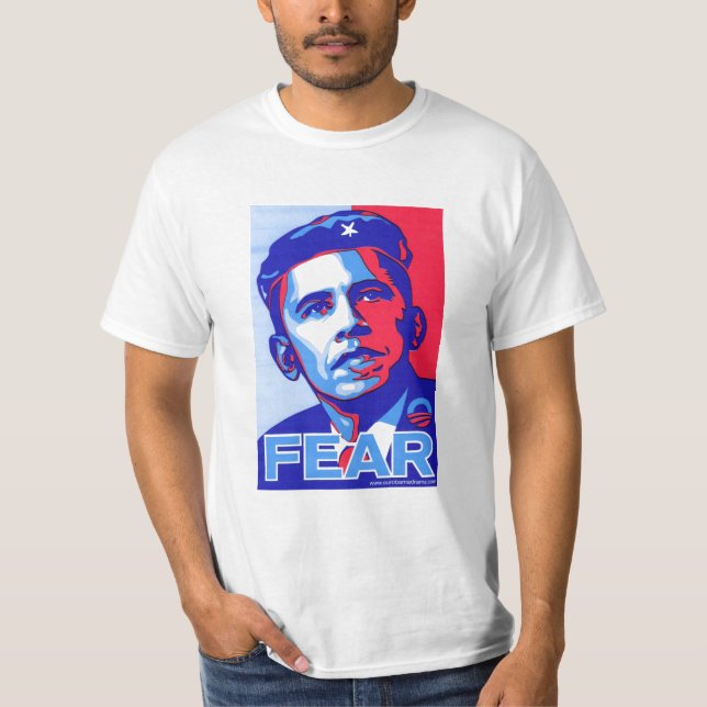 T-shirts MEDO de Obama (Frente)