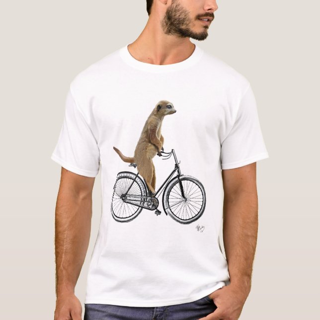 T-shirts Meerkat na Bicicleta (Frente)