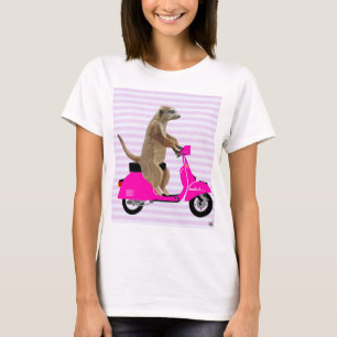 T-shirts Meerkat no Moped Rosa 2
