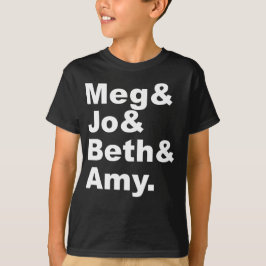 T-shirts Meg & Jo & Beth & Amy | Literatura de Mulheres Peq
