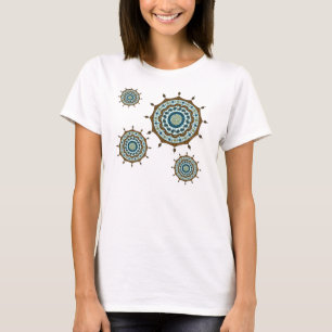 T-shirts Mehndi Fantasy Camisa-Luz-de-Cobre