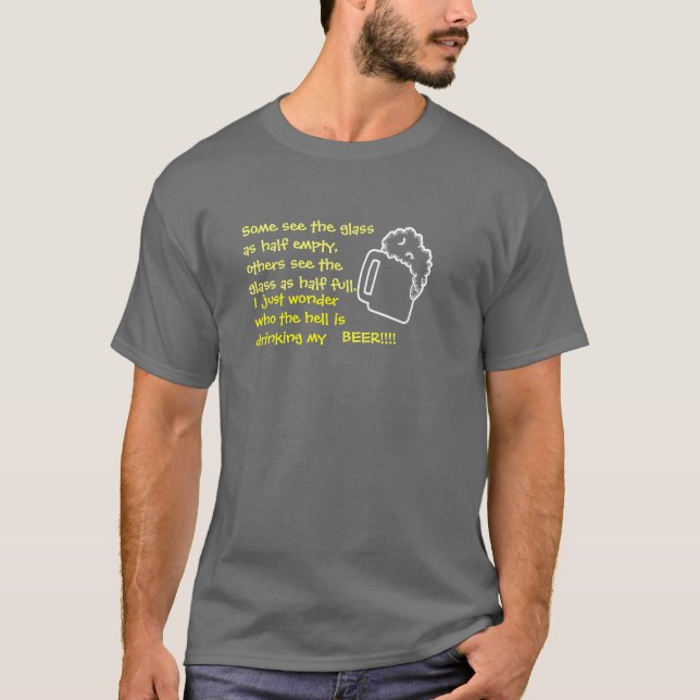 T-shirts Meio cheio?  Meio vazio? (Frente)