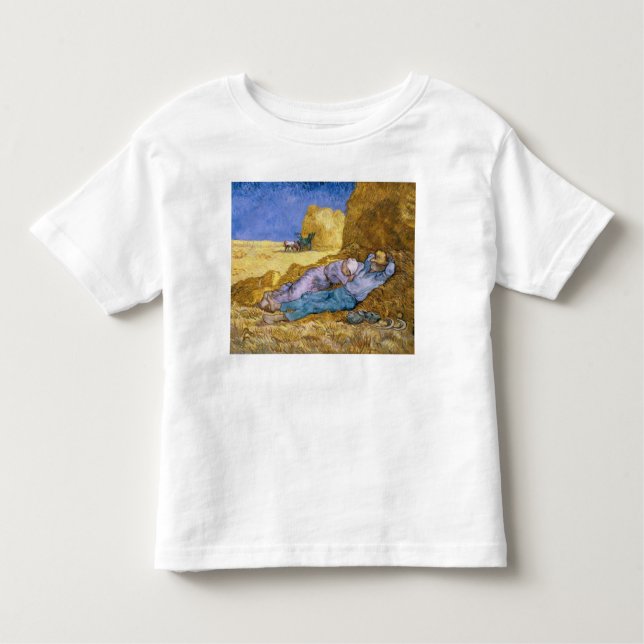 T-shirts Meio-dia de Vincent van Gogh |, o Siesta, após o (Frente)