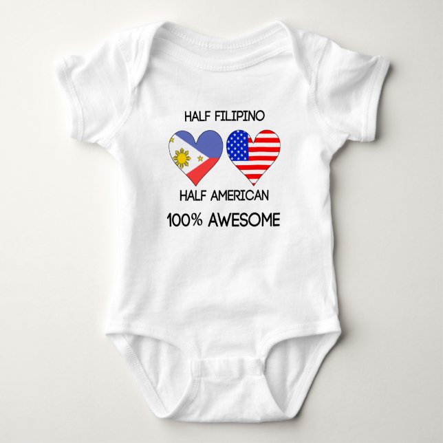 T-shirts Meio meio americano filipino (Frente)