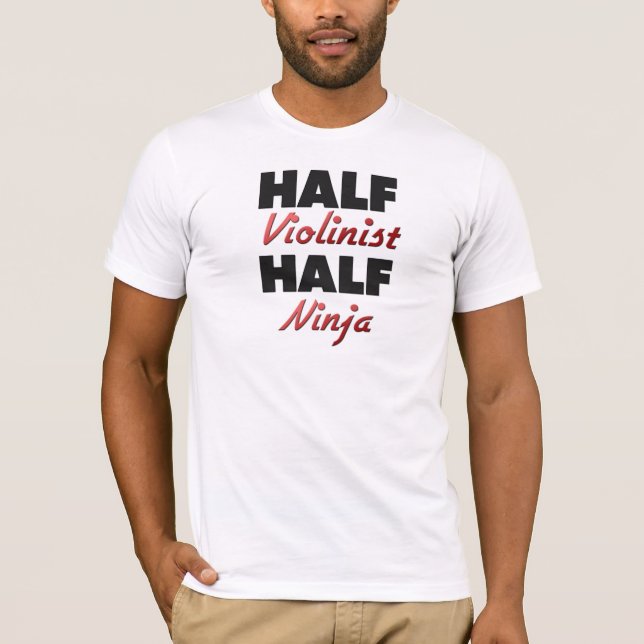 T-shirts Meio violinista meio Ninja (Frente)