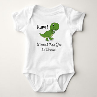 T-shirts Meios de Rawr eu te amo no dinossauro