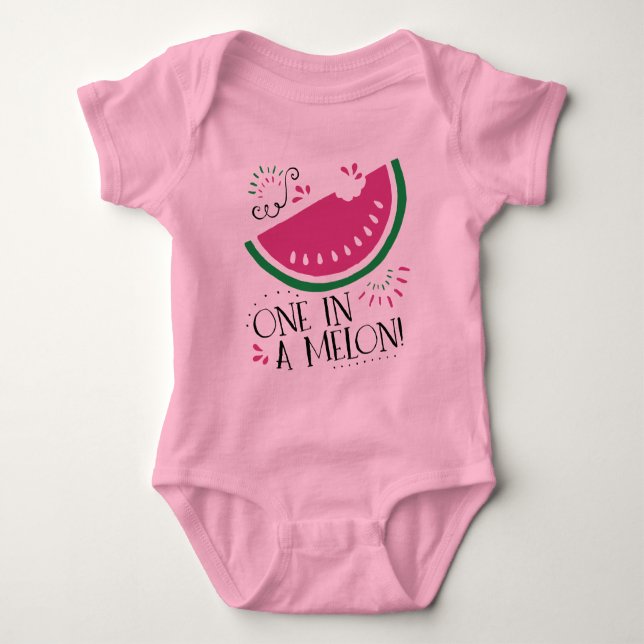 T-shirts Melancia Um em um Melon Baby Romper (Frente)