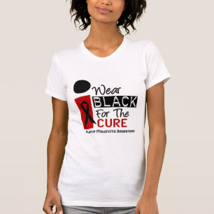 T-shirts Melanoma eu visto o preto para a cura 9