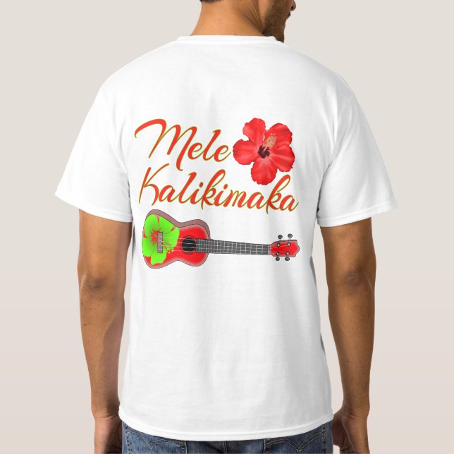 T-shirts Mele Kalikimaka Ukulele (Verso)