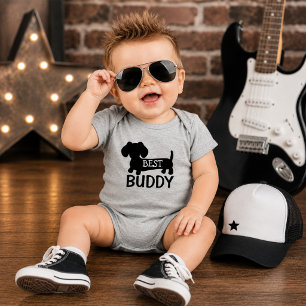 T-shirts Melhor Amigo Dachshund Roupa de Bebê Uma Peça