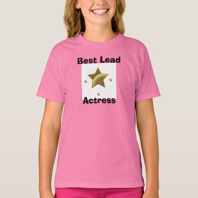 T-shirts Melhor Atriz de chumbo (Frente)