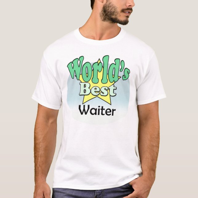 T-shirts Melhor Garçom do Mundo (Frente)