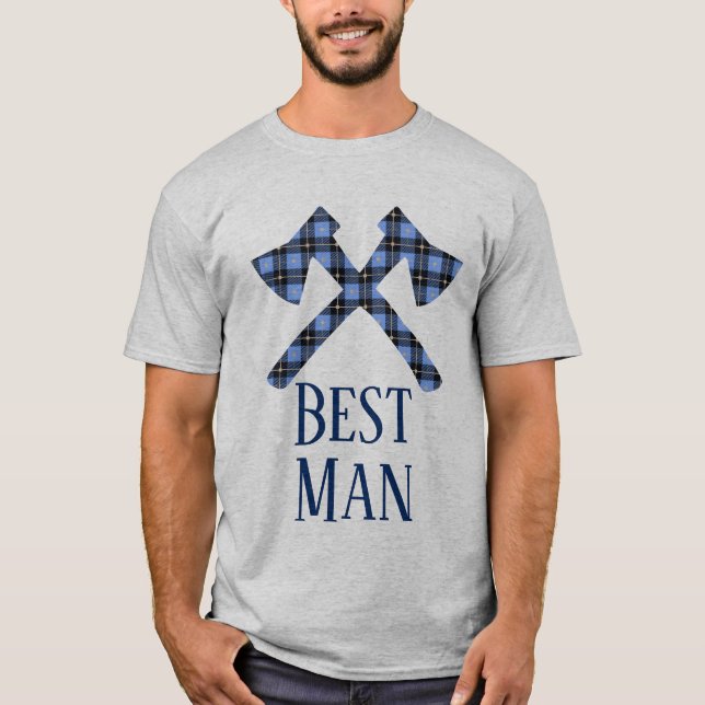 T-shirts Melhor Homem Lumberjack duplo machado (Frente)