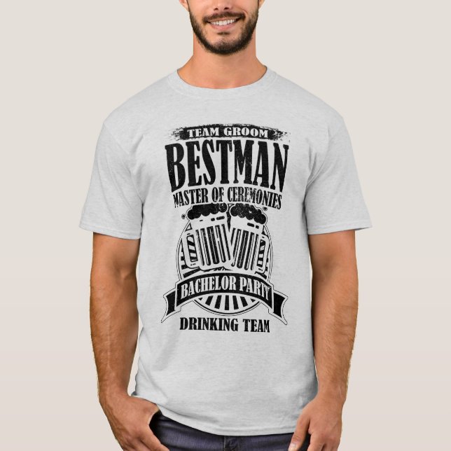 T-shirts Melhor Homem Mestre de Cerimonias Festa de Despedi (Frente)
