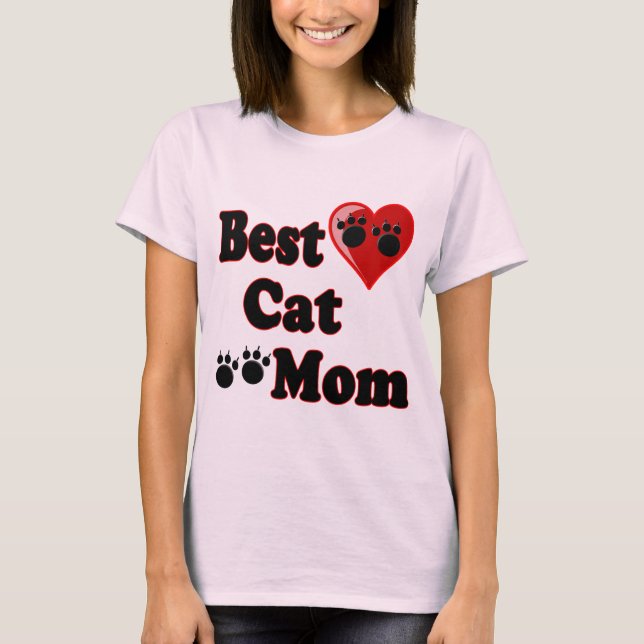 T-shirts Melhor Merchandise da Mãe de Gato para a Mãe (Frente)
