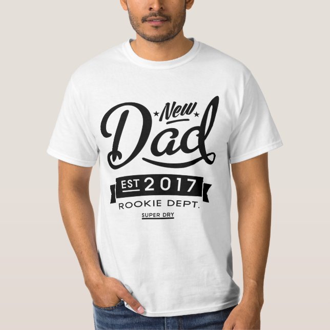 T-shirts Melhor Novo papai 2017 (Frente)