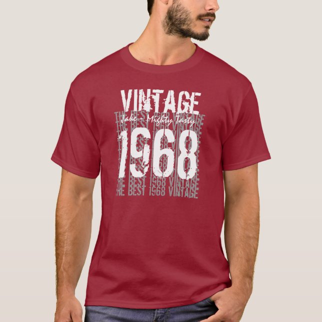 T-shirts Melhor Presente de Aniversário de 1968 (Frente)