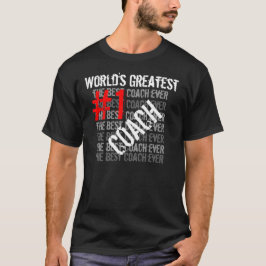 T-shirts Melhor treinador do mundo todo treinador #1