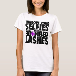 T-shirts Melhore suas selofias com 3d + Lashes de fibra