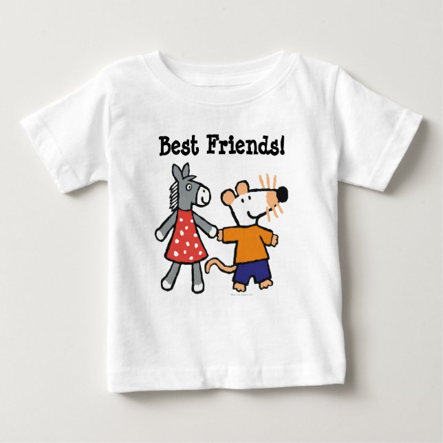 T-shirts Melhores Amigos Maisy e Dotty Segurando Mãos (Frente)