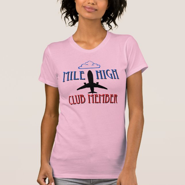 T-shirts Membro de clube alto da milha (Frente)