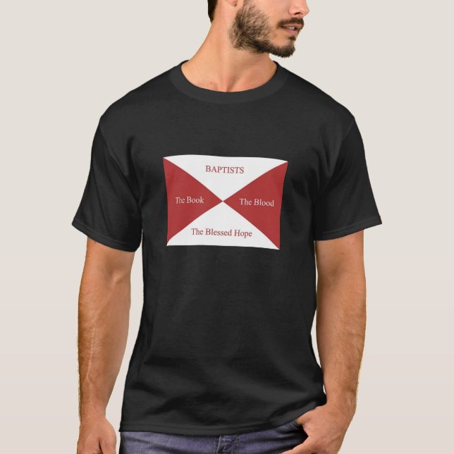 T-shirts Memes baptista: Bandeira baptista (Frente)