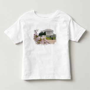 T-shirts Memorial Thomas Jefferson com flores de cerejeira
